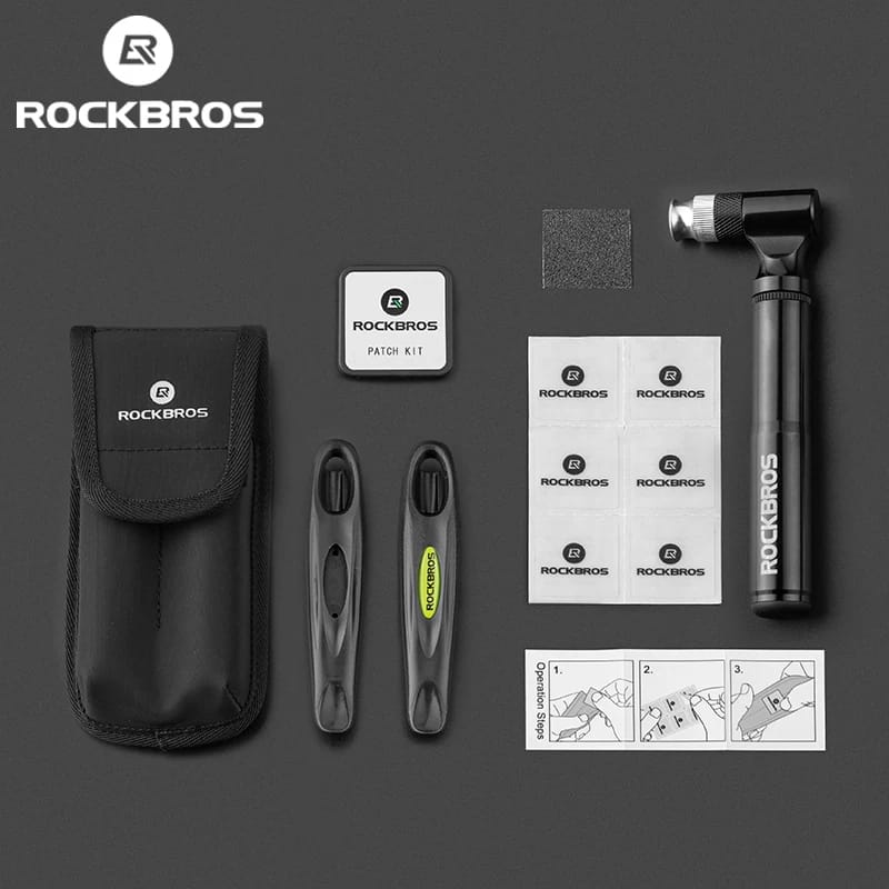 ROCKBROS Reifenreparatur SET B80, MTB & Rennrad, AV&SV, klein & leicht