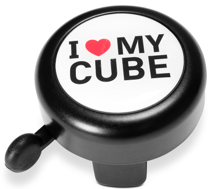 CUBE Fahrradklingel Bell "I LOVE MY CUBE", Ø 55mm