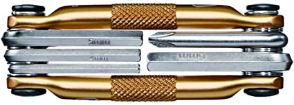 crankbrothers Fahrrad Multitool M5/goldfarben, Fahrrad Reparatur Werkzeug