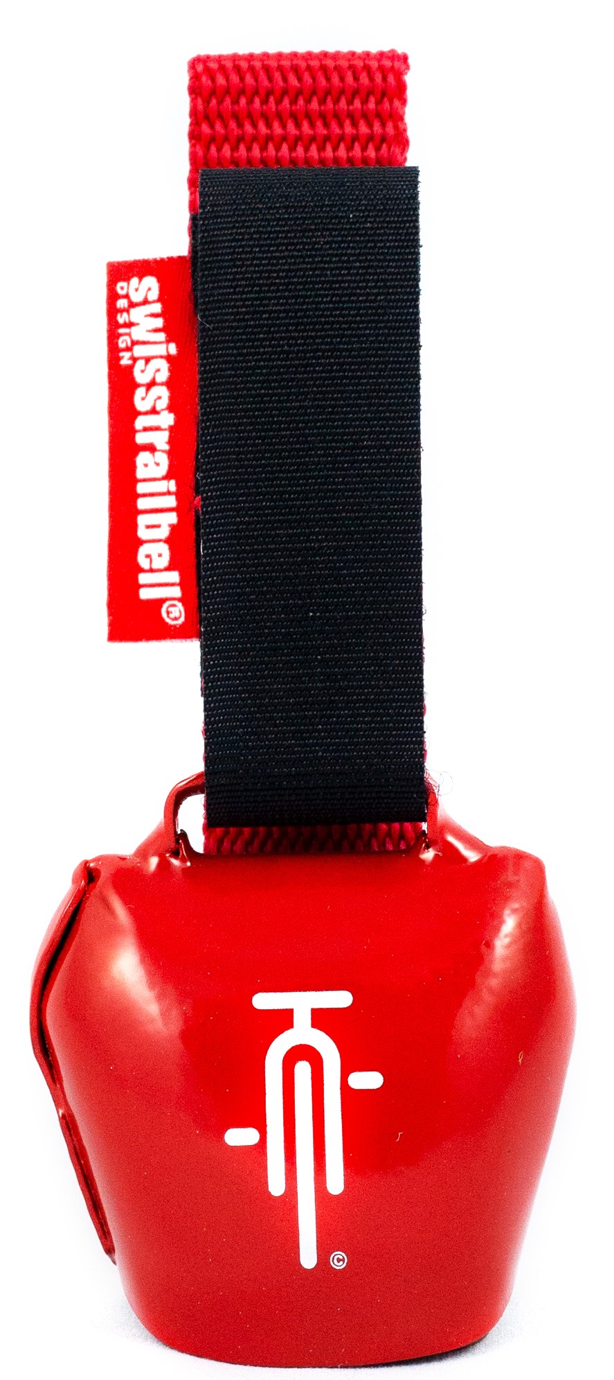 swisstrailbell® "Mexico Edition" Deep Red: WhiteBike, rotes Band, Fahrradklingel
