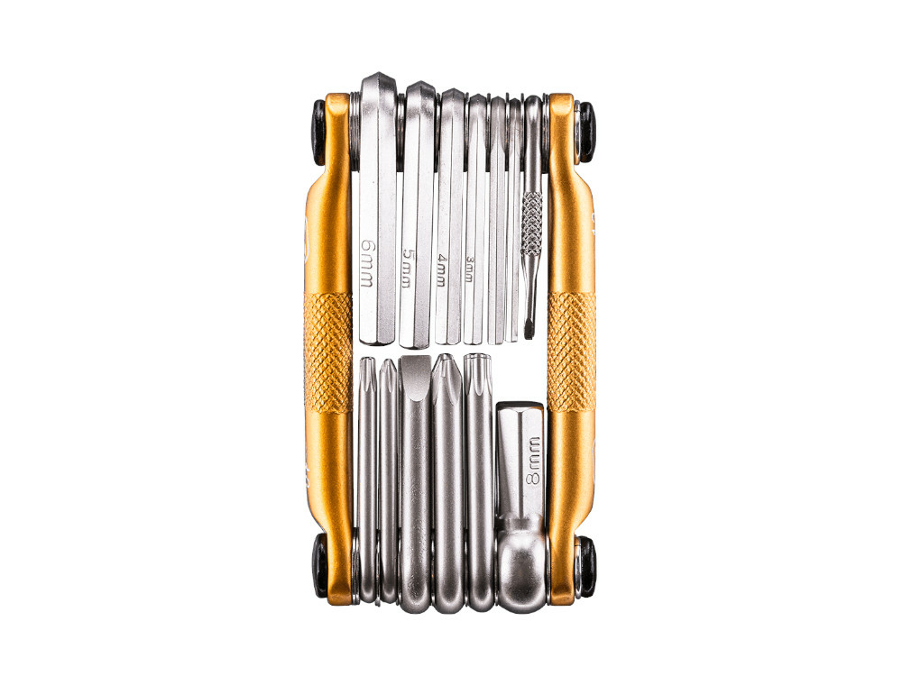 Goldfarbenes M13 Multitool von crankbrothers