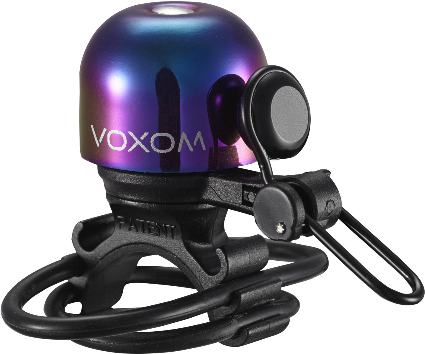 VOXOM FAHRRADKLINGEL KL20, Oil Slick, Rainbow, "easy mount, super Optik"!