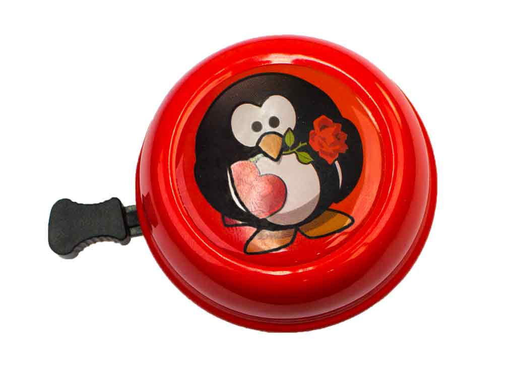 beBell Fahrradklingel Pinguin rot