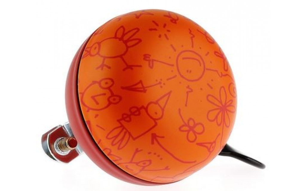 Nietverkeerd Ding Dong Fahrradklingel "mattorange KidsArt", Ø 60 mm