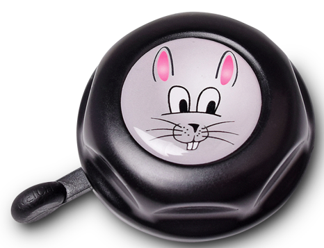 Reich Fahrradklingel Kids "Hase auf Schwarzer Klingel"