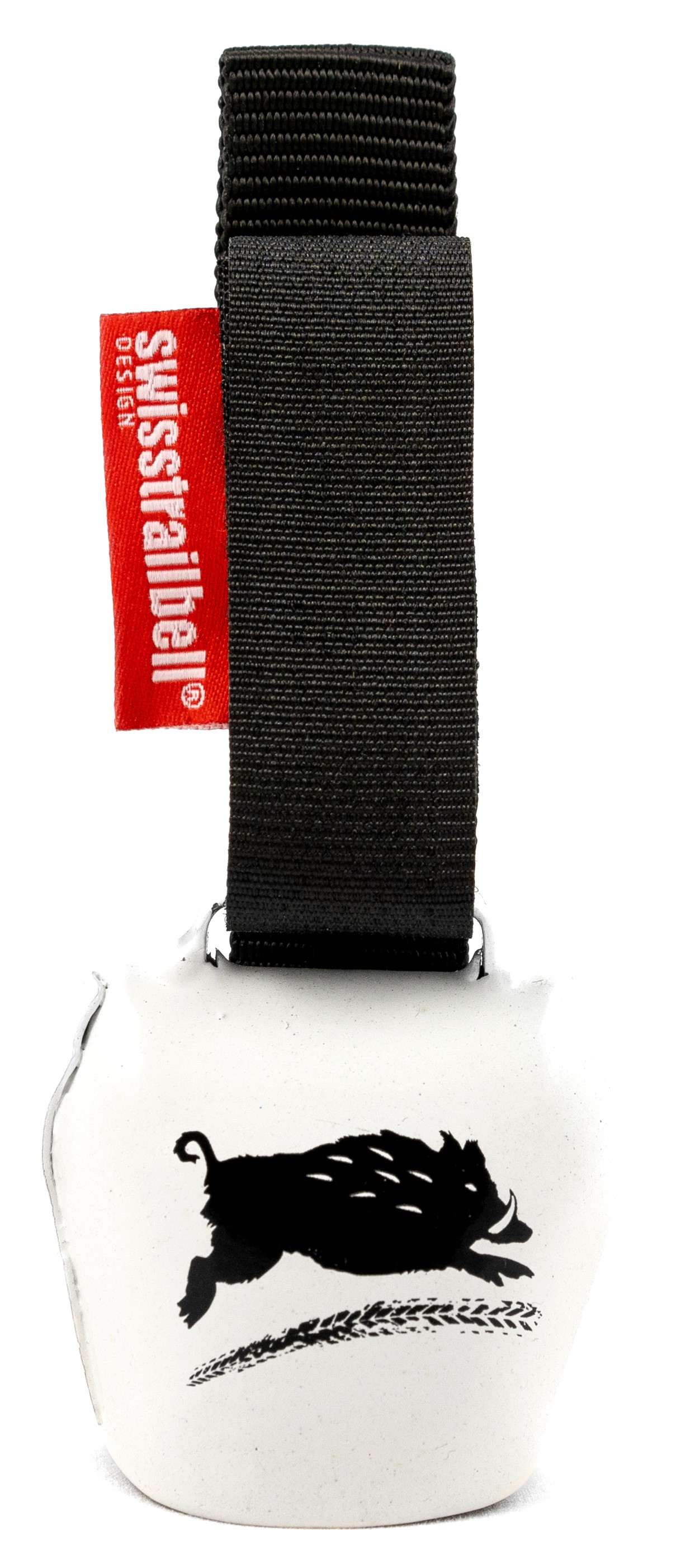 swisstrailbell® Braveheart Edition PURE WHITE: "Be Wild", Fahrradklingel, Trailbell