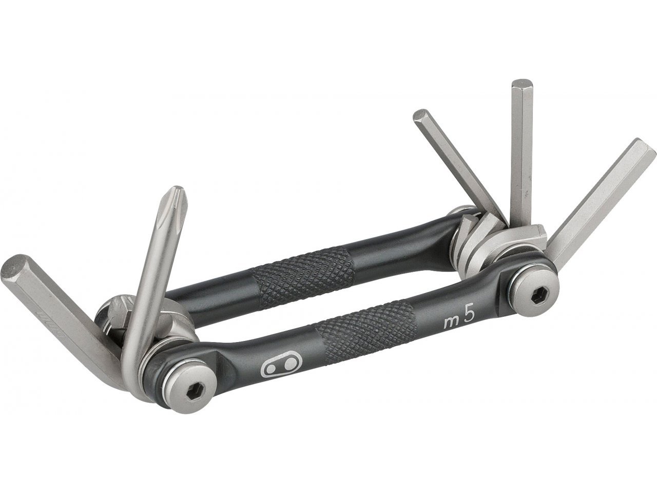 crankbrothers Fahrrad Multitool M5/nickel grau, Fahrrad Reparatur Werkzeug