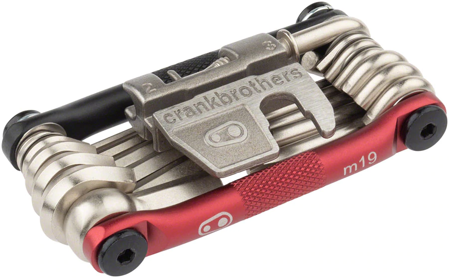 crankbrothers Fahrrad Multitool M19/black-red, Reparatur, Werkzeug