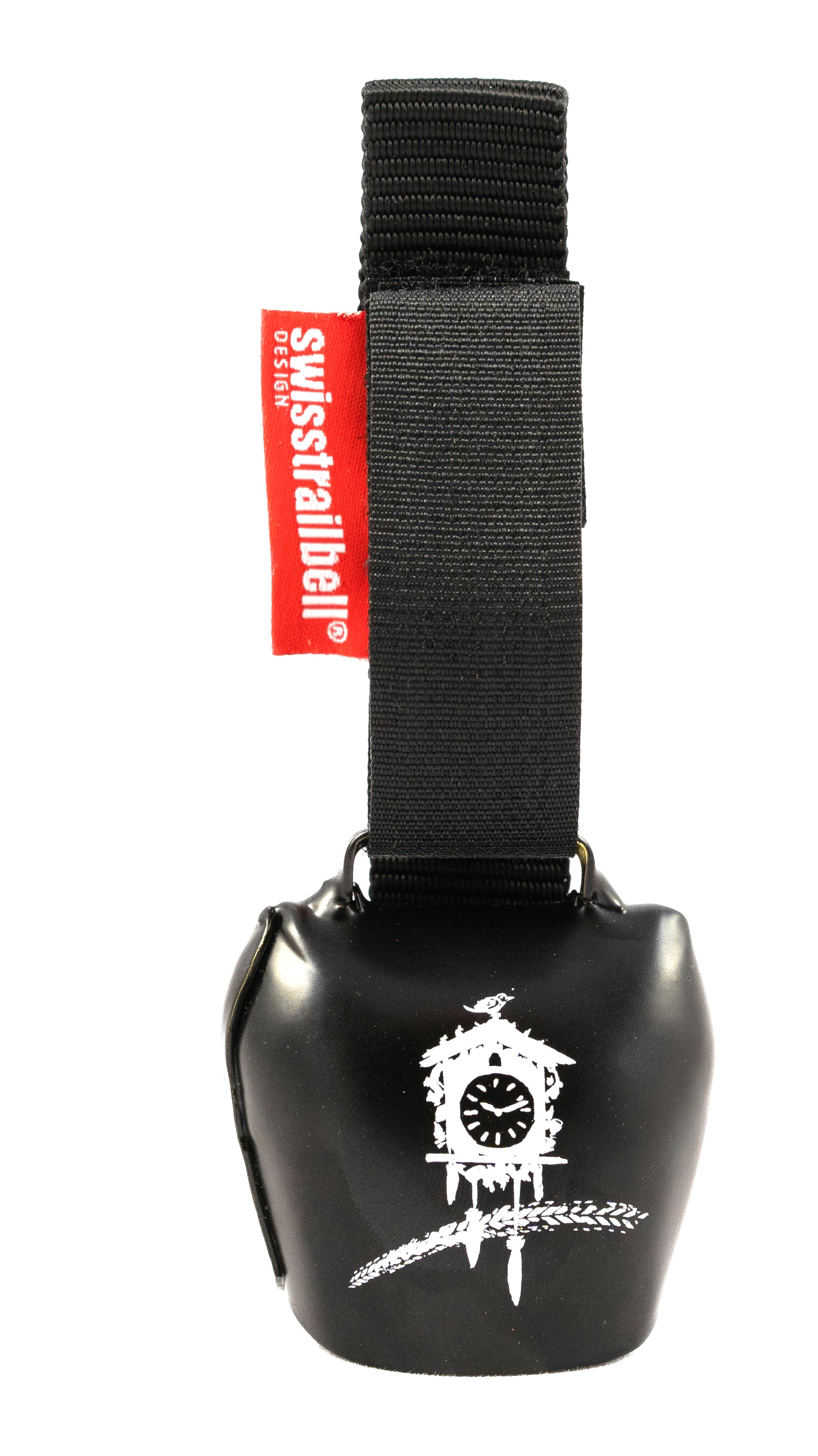 swisstrailbell® BlackForest Edition DEEP BLACK: "Be Free", schwarzes Band, Fahrradklingel