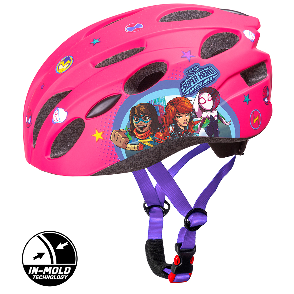 Kinder Fahrradhelm "Avengers-Girls", Pink, M: 52-56cm, In-Mold-Tec, ab ca. 6 Jahre