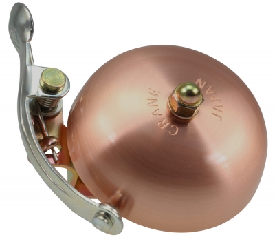 Crane Bell Co. Suzu Bell Fahrradklingel Brushed Copper, Retro Look, Ø 55mm
