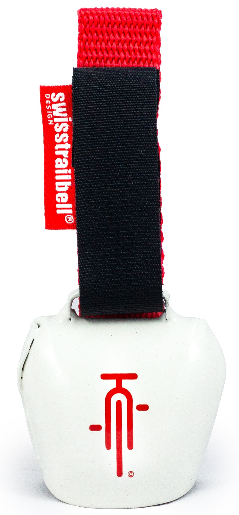 swisstrailbell® "Mexico Edition" WhiteBell - RedBike, rotes Band, Fahrradklingel