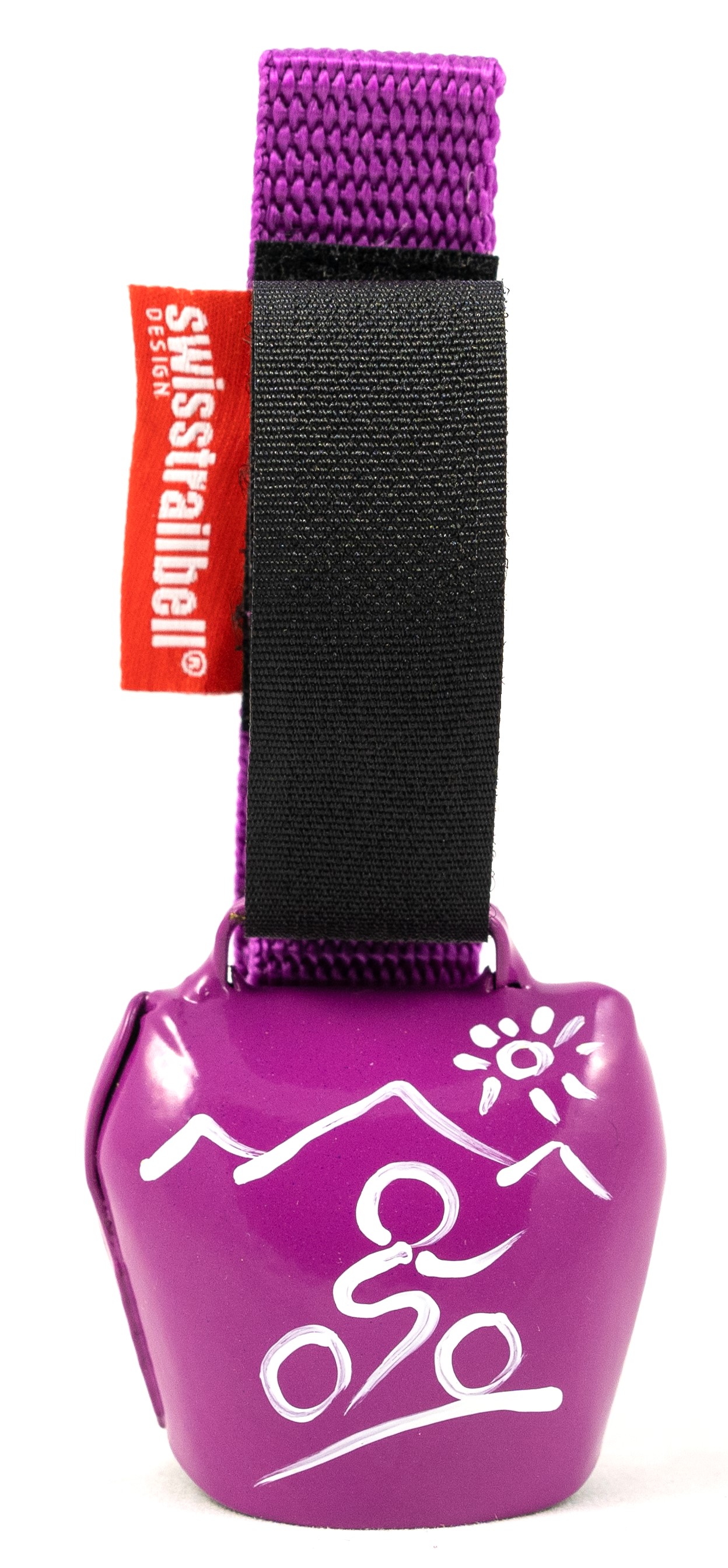 swisstrailbell® fresh Colour-Edition: dark PINK, weißer MTB, pinkes Band, Fahrradklingel