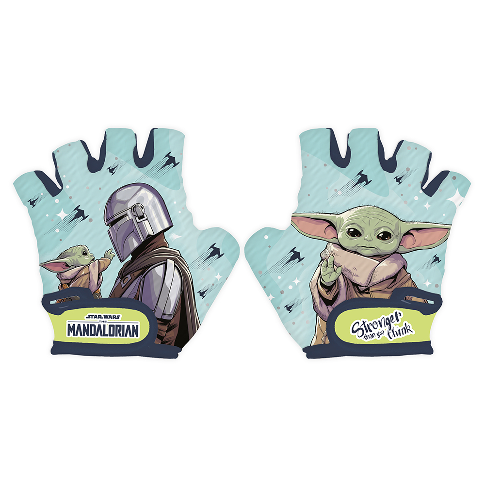Star Wars Fahrradhandschuhe MANDALORIAN, Größe S, fingerloser Schutz-Handschuh