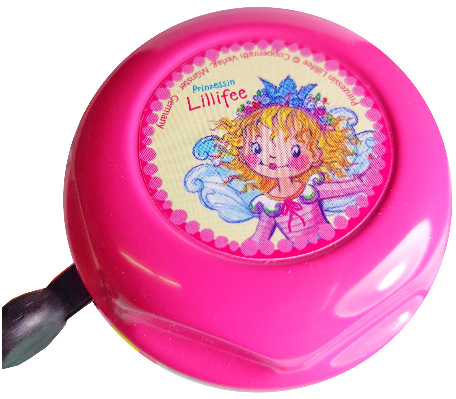 ♫♫ Bike Fashion Kinder Fahrradklingel / Glocke "Lillifee", pink♫♫, Ø 55mm