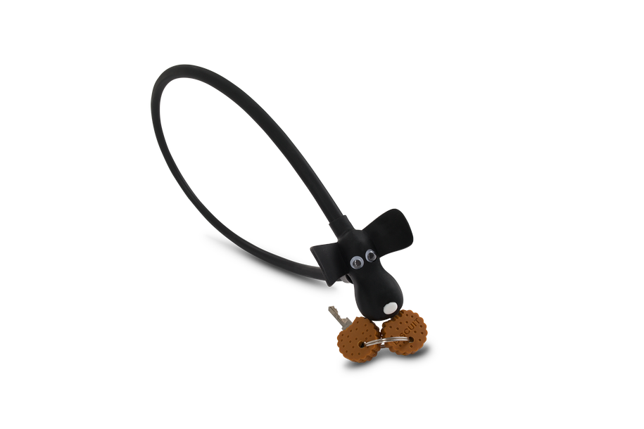 CUBE RFR, BLACK , Fahrrad-Kabelschloss HPS "DOG", 10 x 450 mm, Junior