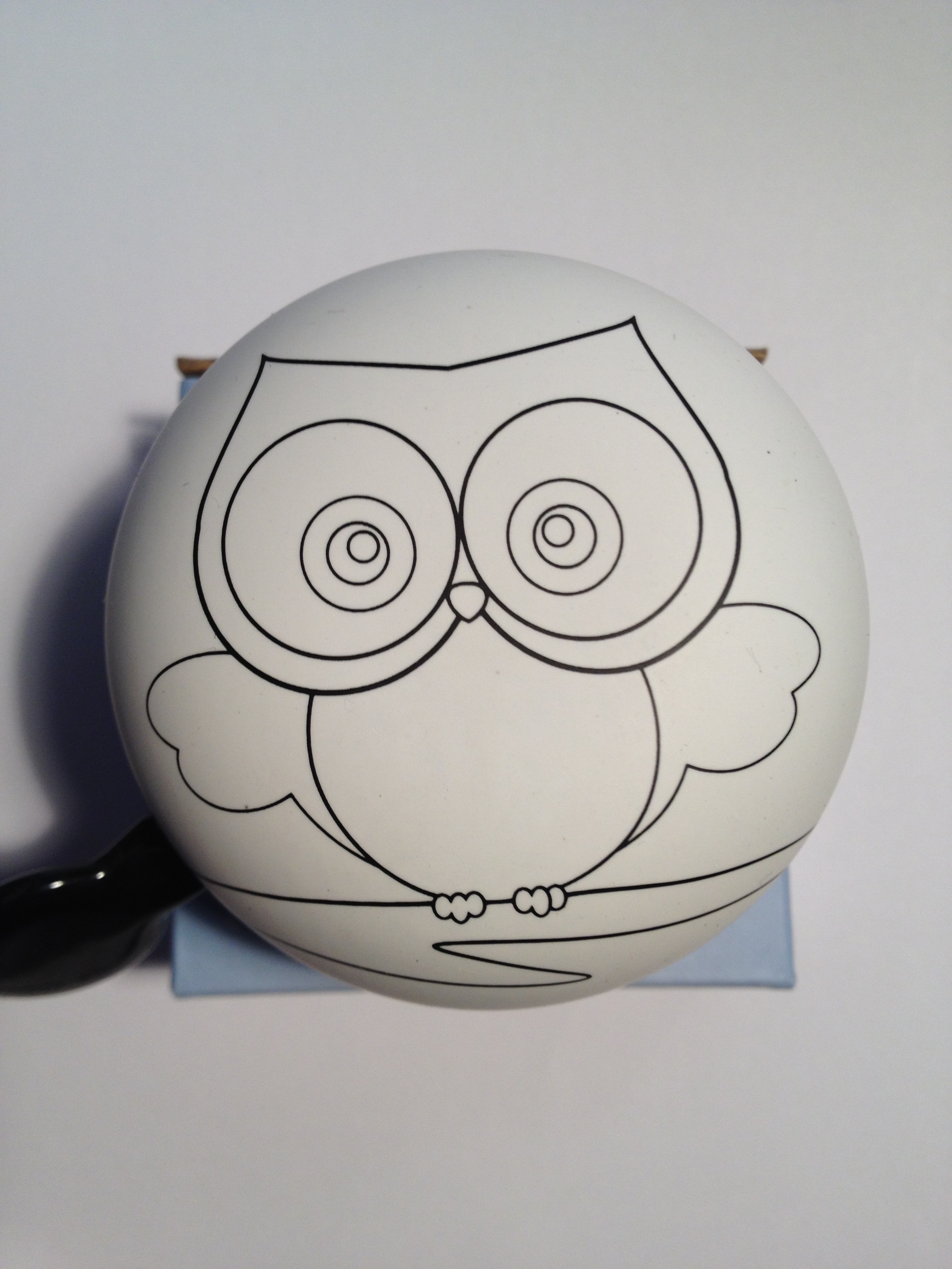 Mini Ding Dong Fahrradklingel Colouring Bell "Eule" Fahrradklingel zum Ausmalen
