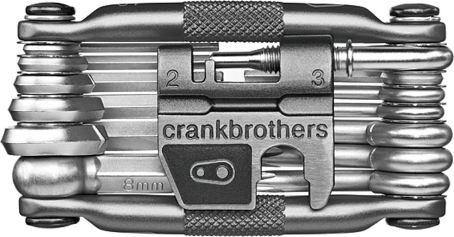 crankbrothers Multitool M19/nickel grau, Fahrrad Reparatur Werkzeug