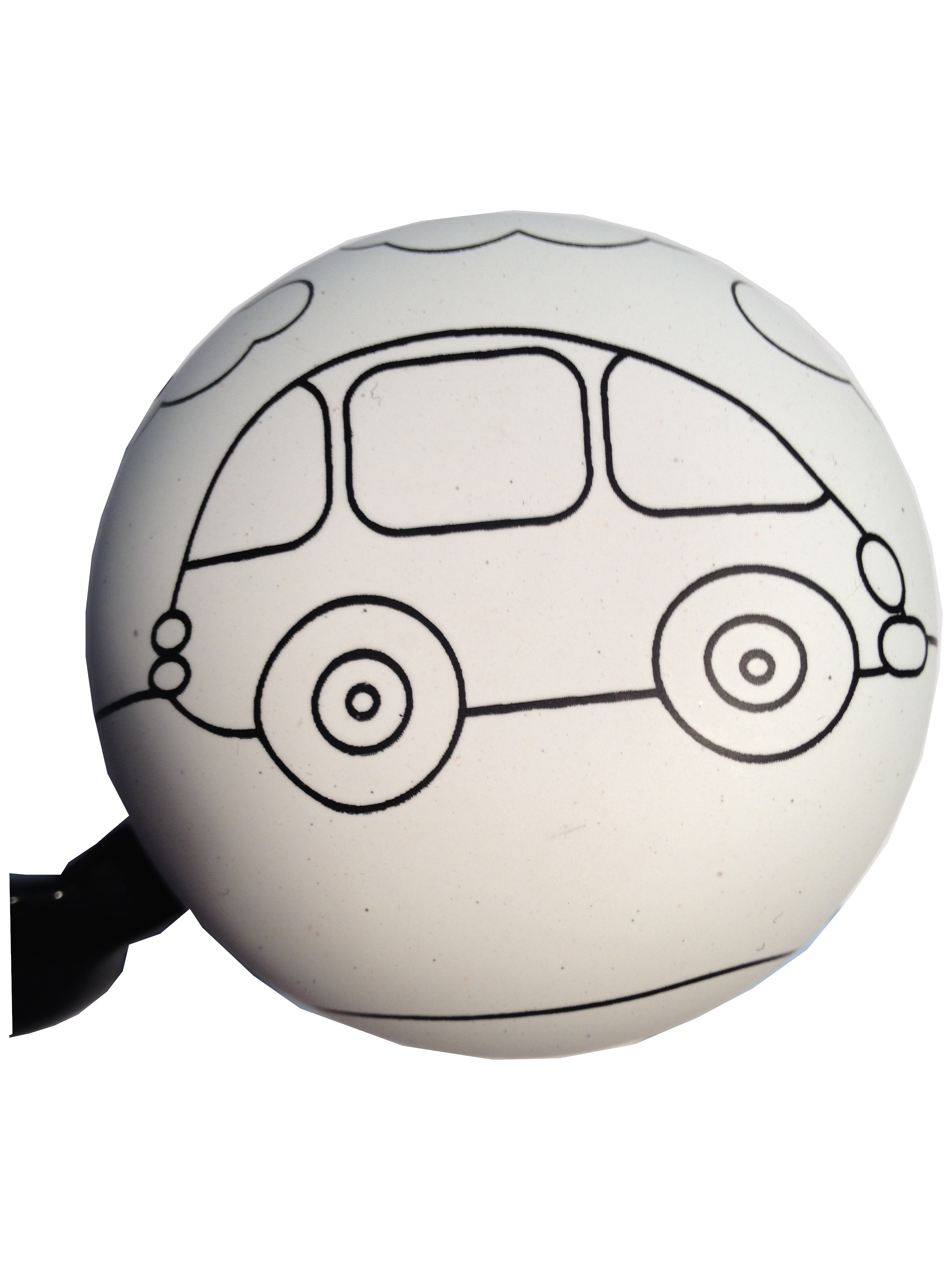 beBell Mini Colouring Bell "Auto" - Fahrradklingel zum Ausmalen