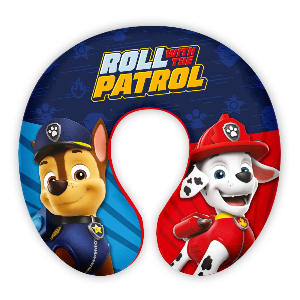 Bequemes Kinder Nackenkissen – Bunte Nackenrolle „Paw Patrol Boys“ für Reisen & Zuhause
