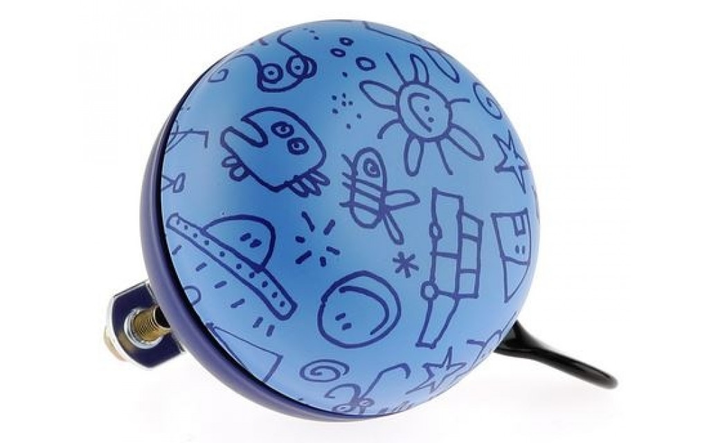 Nietverkeerd Ding Dong Fahrradklingel "mattblau KidsArt", Ø 60 mm