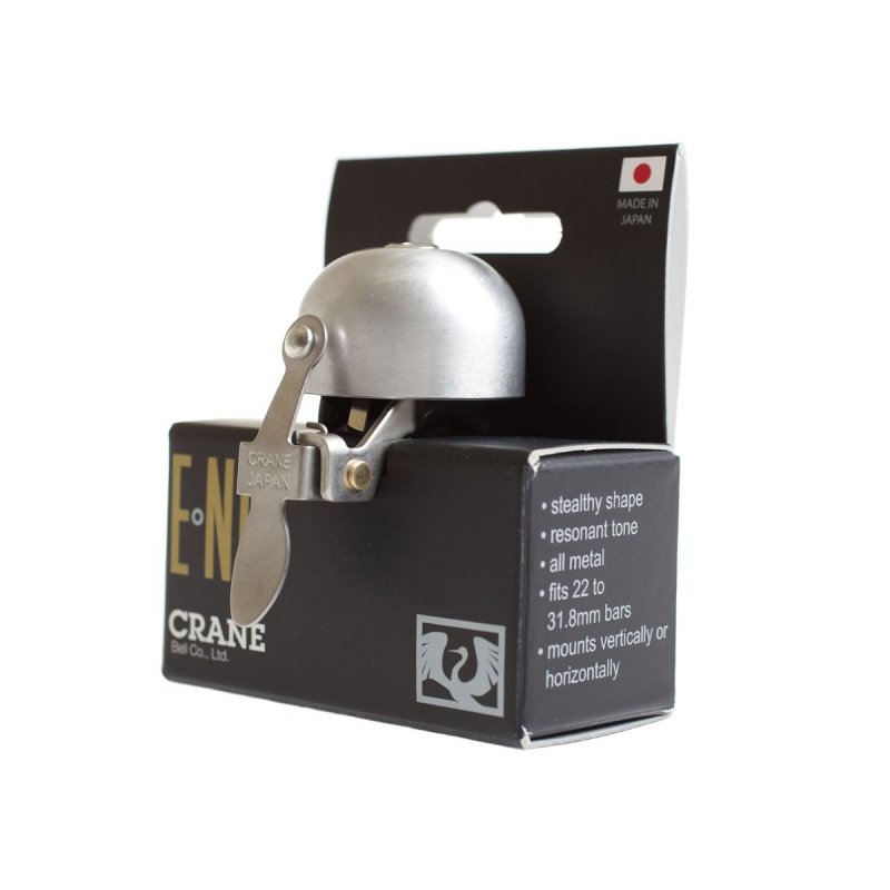 Crane Bell Co. E-NE Fahrradklingel Matte Silver