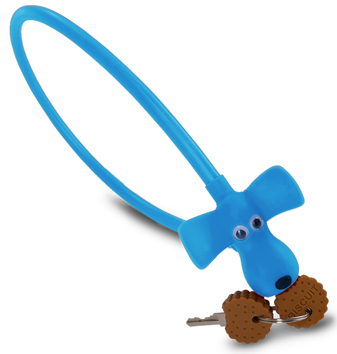 CUBE RFR, BLUE, Fahrrad-Kabelschloss HPS "DOG", 10 x 450 mm, Junior