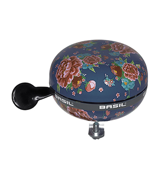 BASIL Zweiklang Fahrradklingel / Glocke Ding Dong Bloom, blau