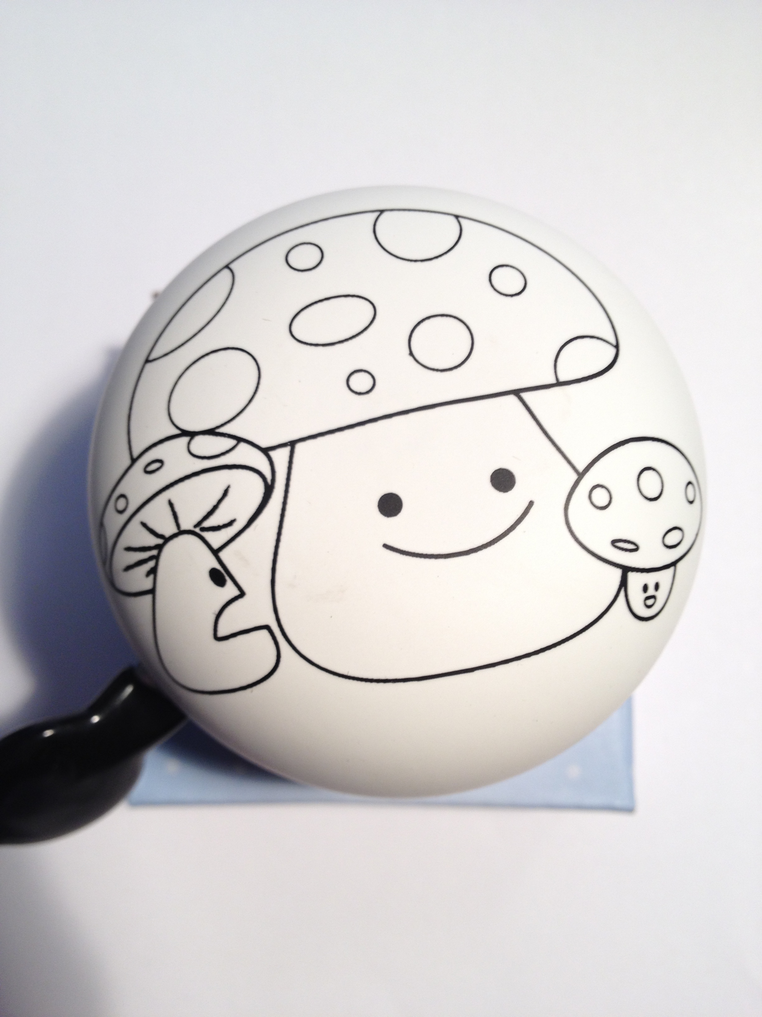 Mini Ding Dong Fahrradklingel Colouring Bell "Pilz" Fahrradklingel zum Ausmalen
