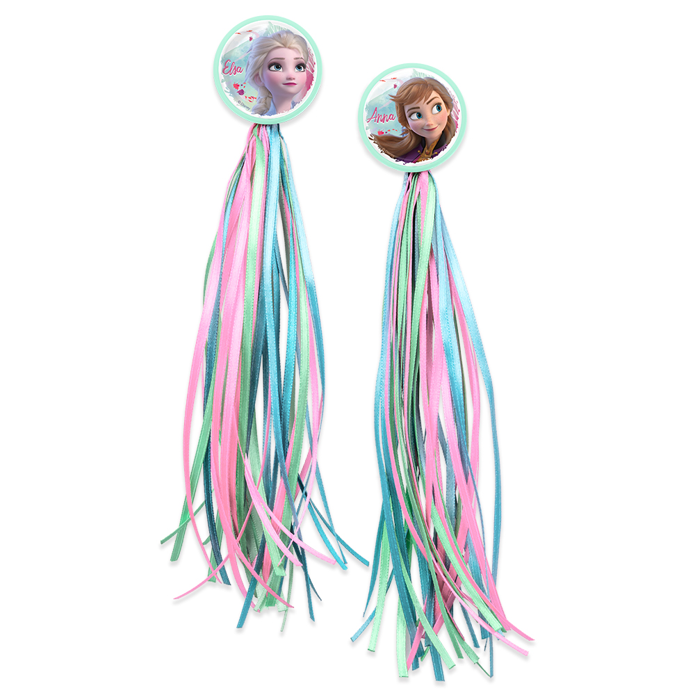 FROZEN II Streamer: 2er Set Lenkerfransen für Fahrrad, Laufrad, Dreirad und Roller
