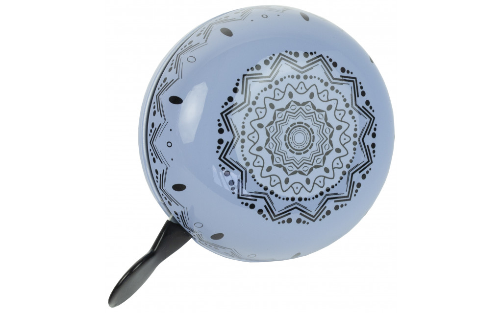 WIDEK 2-Klang Fahrradklingel Mandala Ocean Blue, XXL Ø 80mm, Ding Dong - laut und kräftig