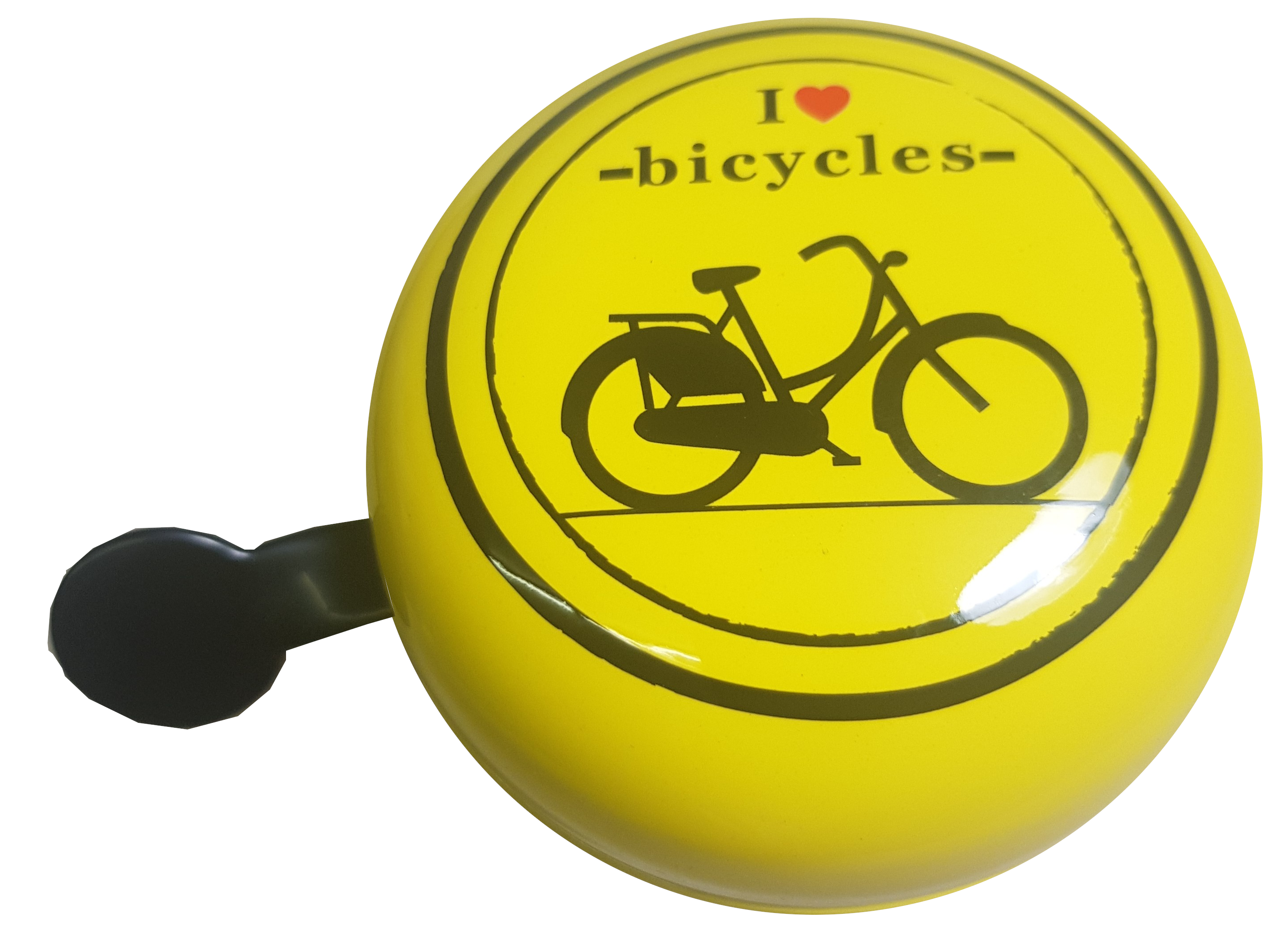 LTJ 2-Klang Fahrradglocke "I Love Bicycles", XXL Ø 80mm