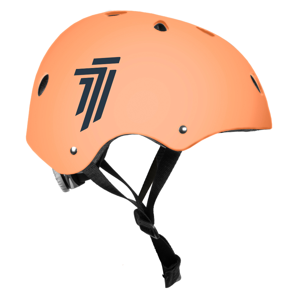 Best 7-Brand: Fahrradhelm "Matt Black Orange", Roller, BMX, Skater, 52-56cm, ab ca. 6 Jahre