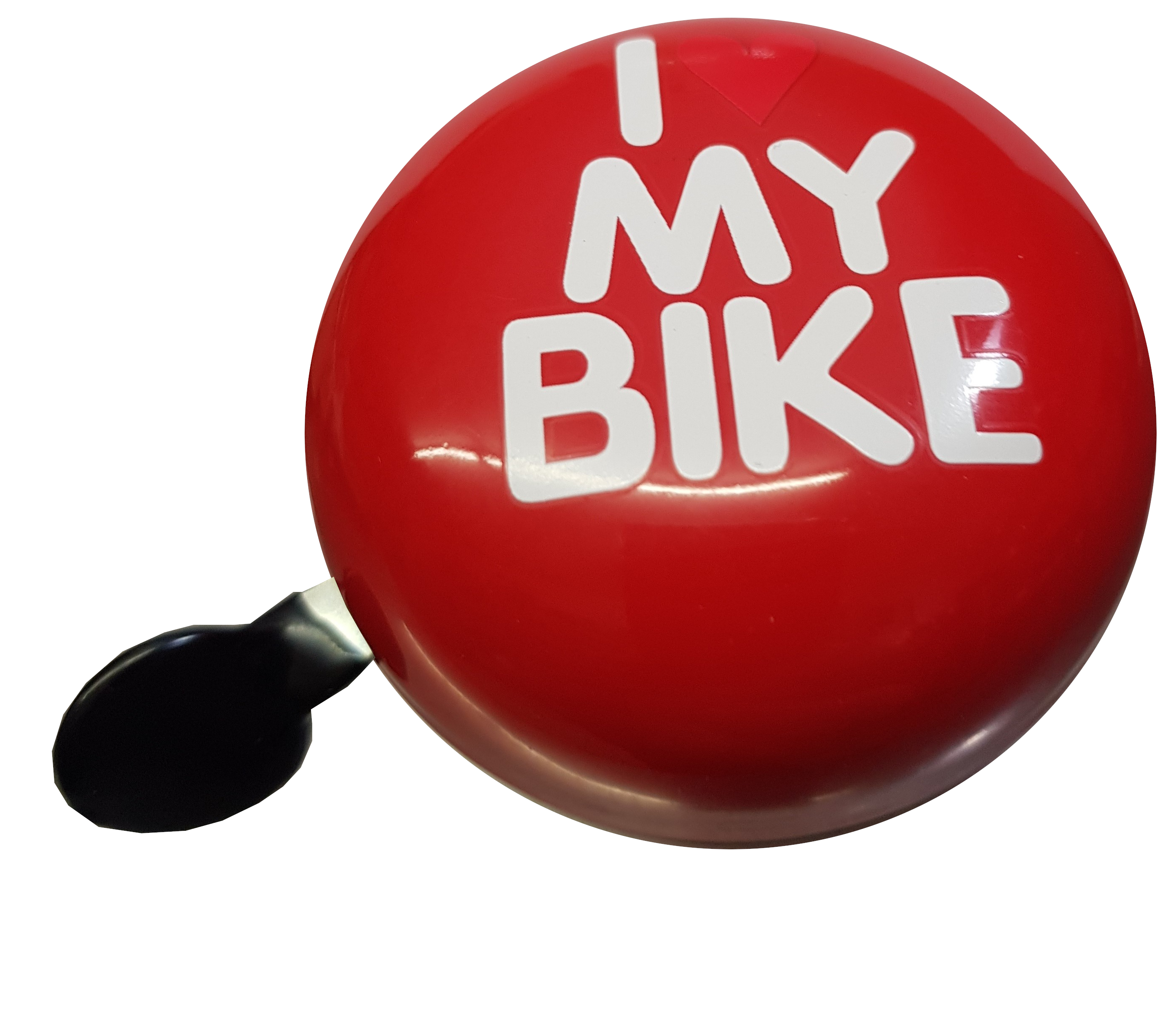 LTJ 2-Klang Fahrradglocke "I Love My Bike", Ø 60mm Rot