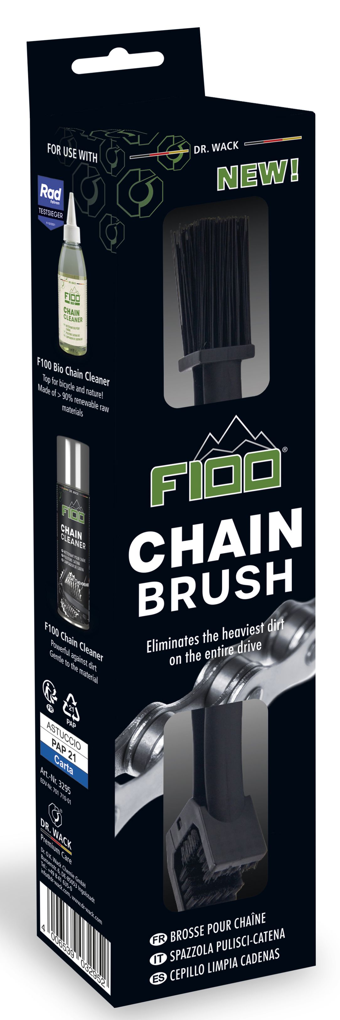 F100 Fahrradkette Bürste Dr.Wack chain brush, Kettenpflege