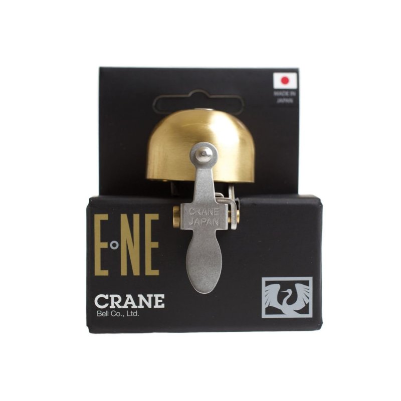 Crane Bell Co. E-NE Fahrradklingel matt Messing