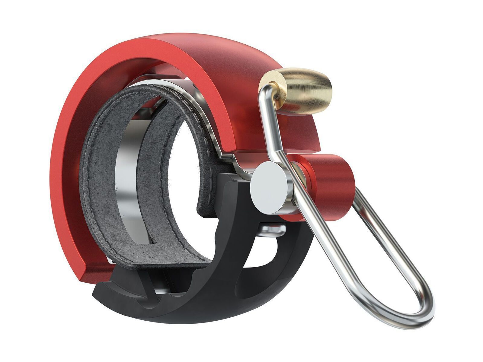 Knog Oi Luxe Small Fahrradklingel 22.2mm black/red