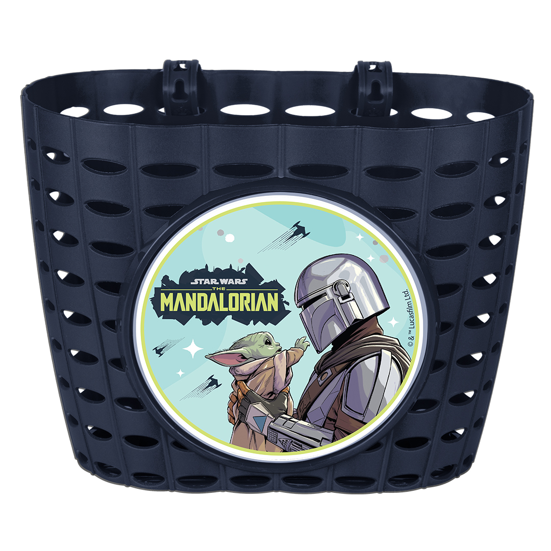 Kinder Fahrradkorb Lenkerkorb "Mandalorian Grogu", blau, für Dinos, Superhelden & Co