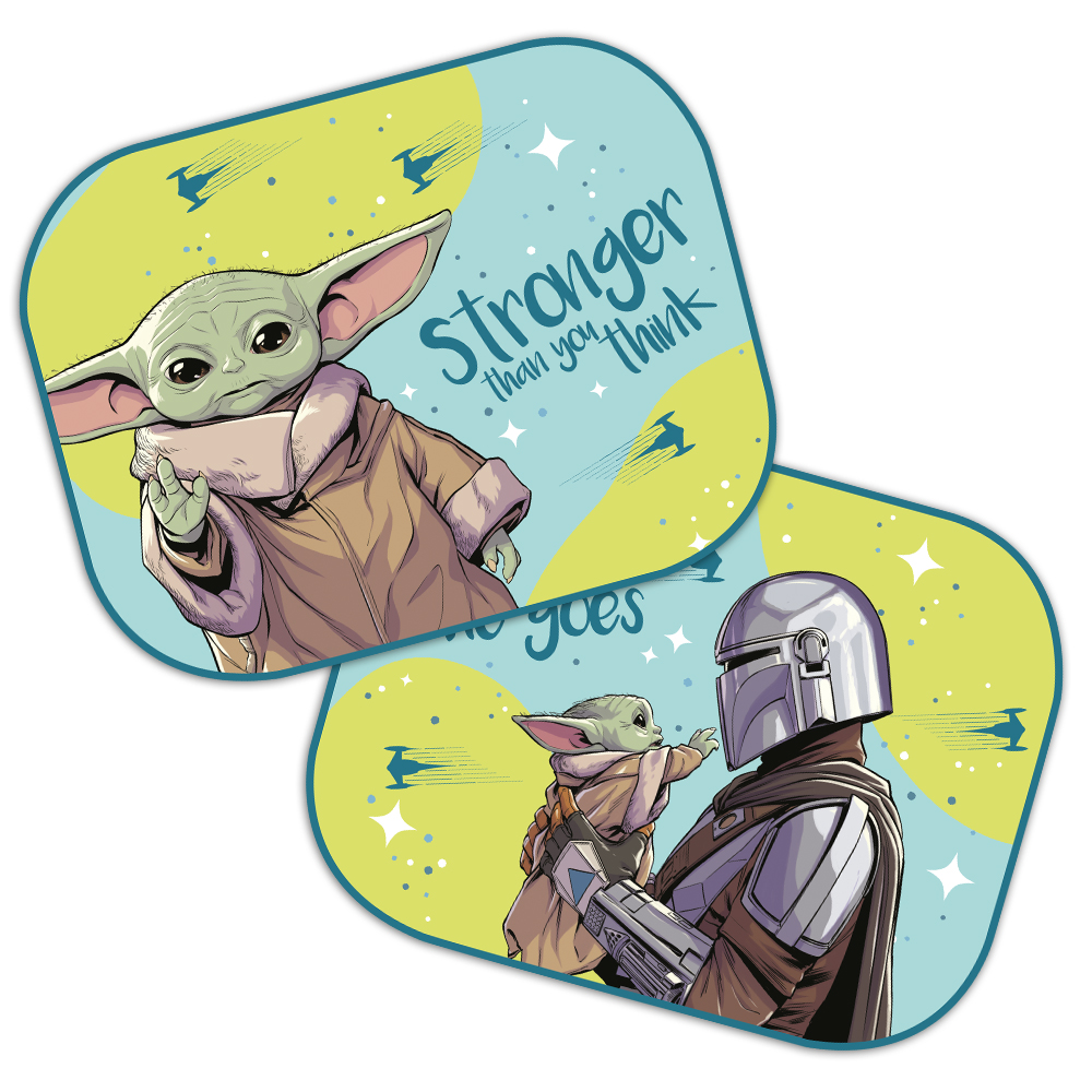Star Wars Mandalorian Auto Sonnenschutz – 2er Set, UV-Schutz, Schattenspender, Disney