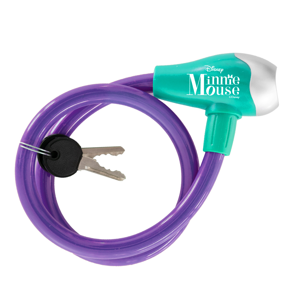 Disney/Marvel Kabel-Fahrradschloss, Minnie Maus Style, 65cm, Ø 12mm