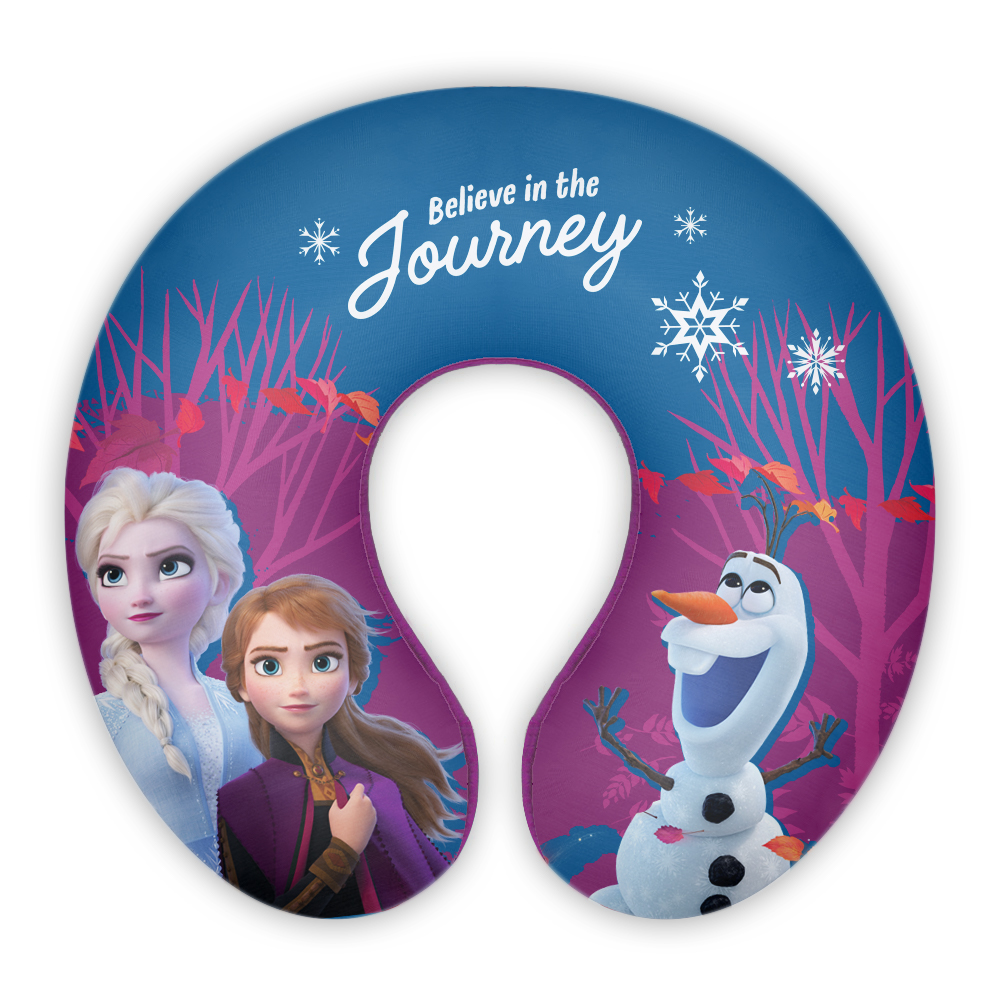 Bequemes Kinder Nackenkissen – Bunte Nackenrolle „Frozen II“ für Reisen & Zuhause