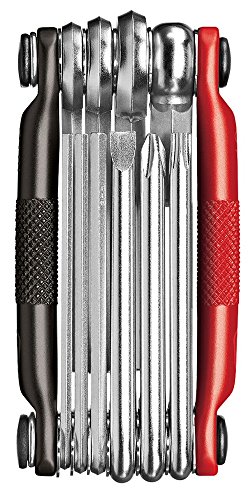 crankbrothers Fahrrad Multitool M10/black/red, Fahrrad Reparatur Werkzeug