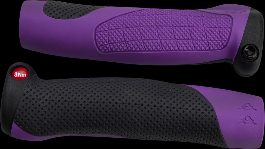 66sick AA Grip ergonomische Fahrradgriffe in lila, MTB DH FR BMX All Mountain