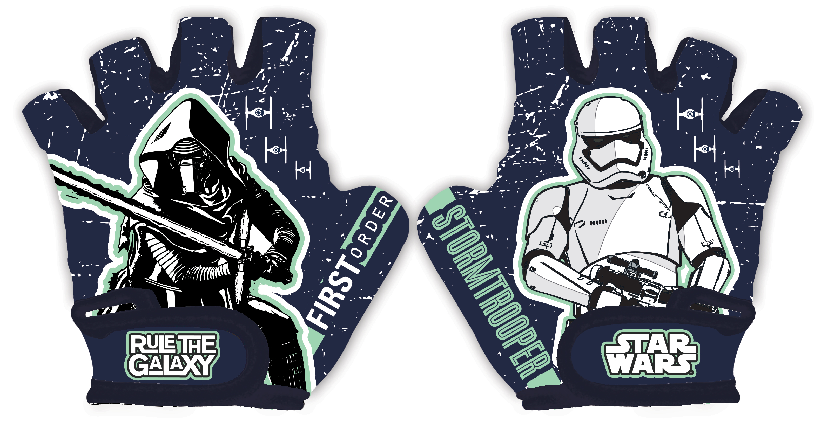 Disney/Marvel Fahrradhandschuhe "Stormtrooper", Größe S, fingerloser Schutz-Handschuh