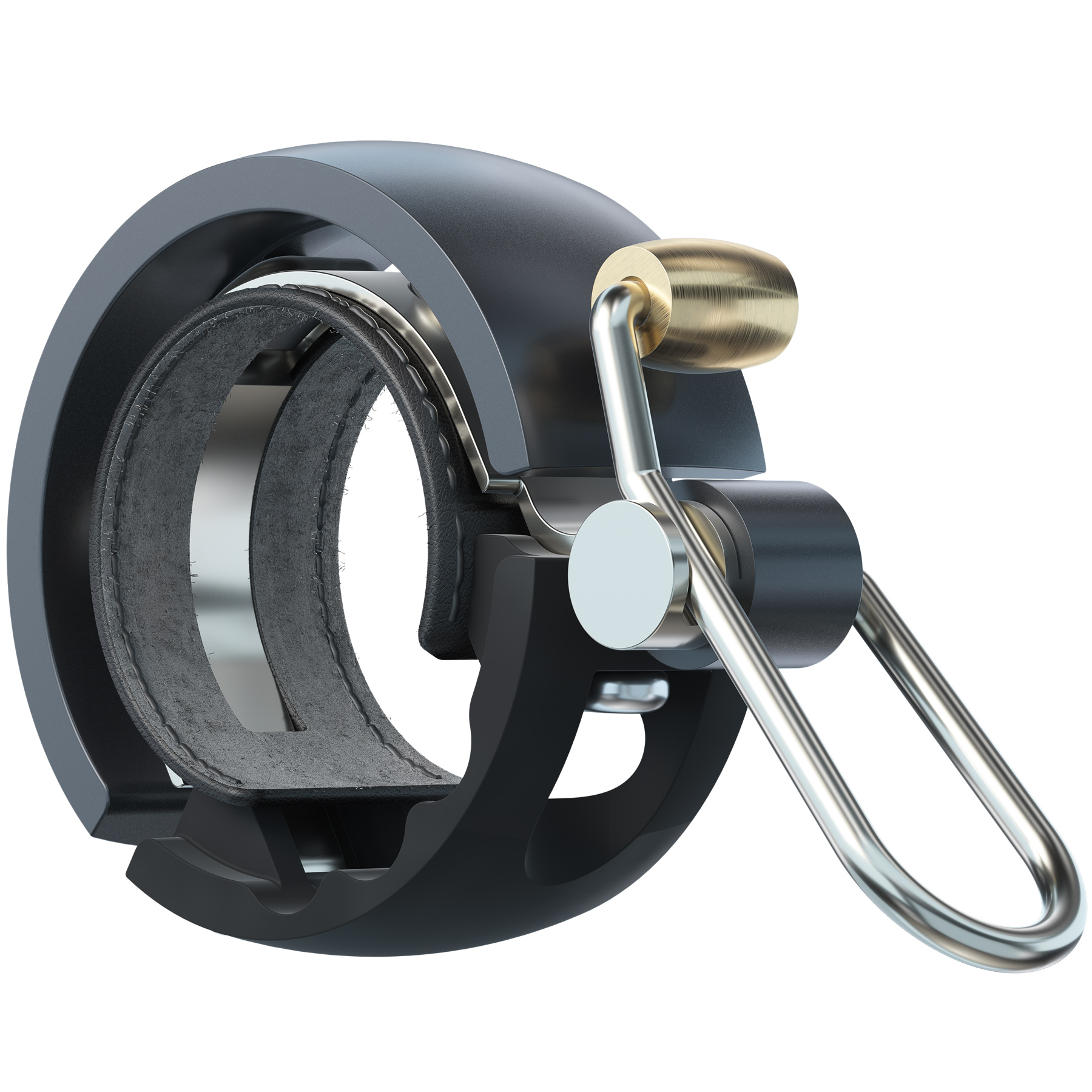 Knog Oi Luxe Small Fahrradklingel 22.2mm black/grey