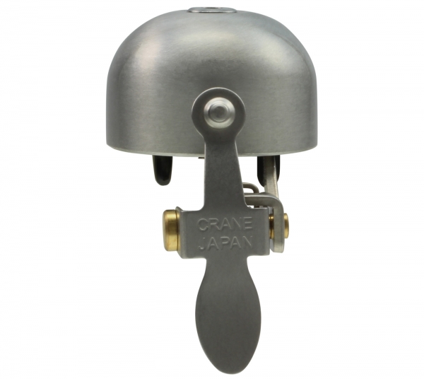 Crane Bell Co. E-NE Fahrradklingel Matte Silver, Ø Klemmung: 22.2mm bis 31.8mm
