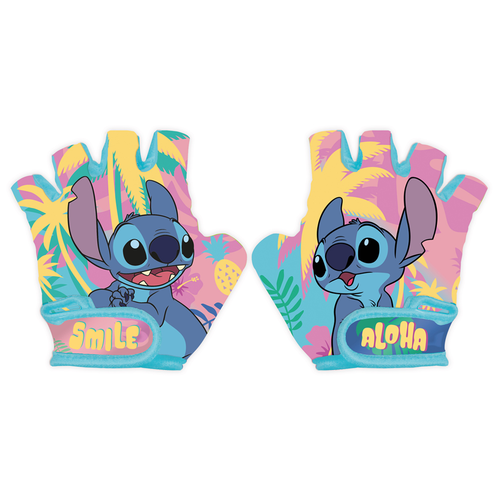Disney Fahrradhandschuhe STITCH, Größe S, fingerloser Schutz-Handschuh