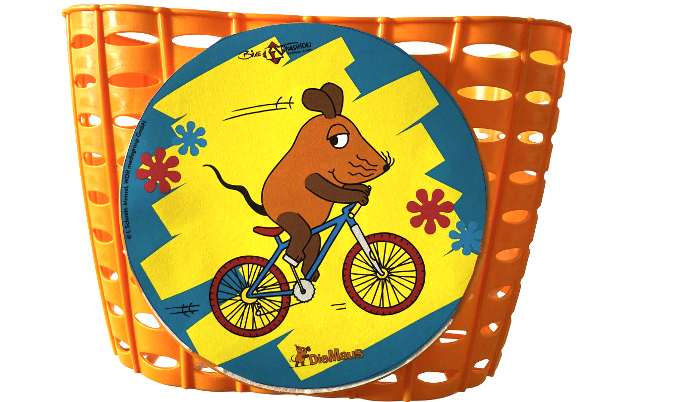 Bike Fashion Fahrradkorb Lenkerkorb DIE MAUS: Mit Der Maus auf Tour! - orange
