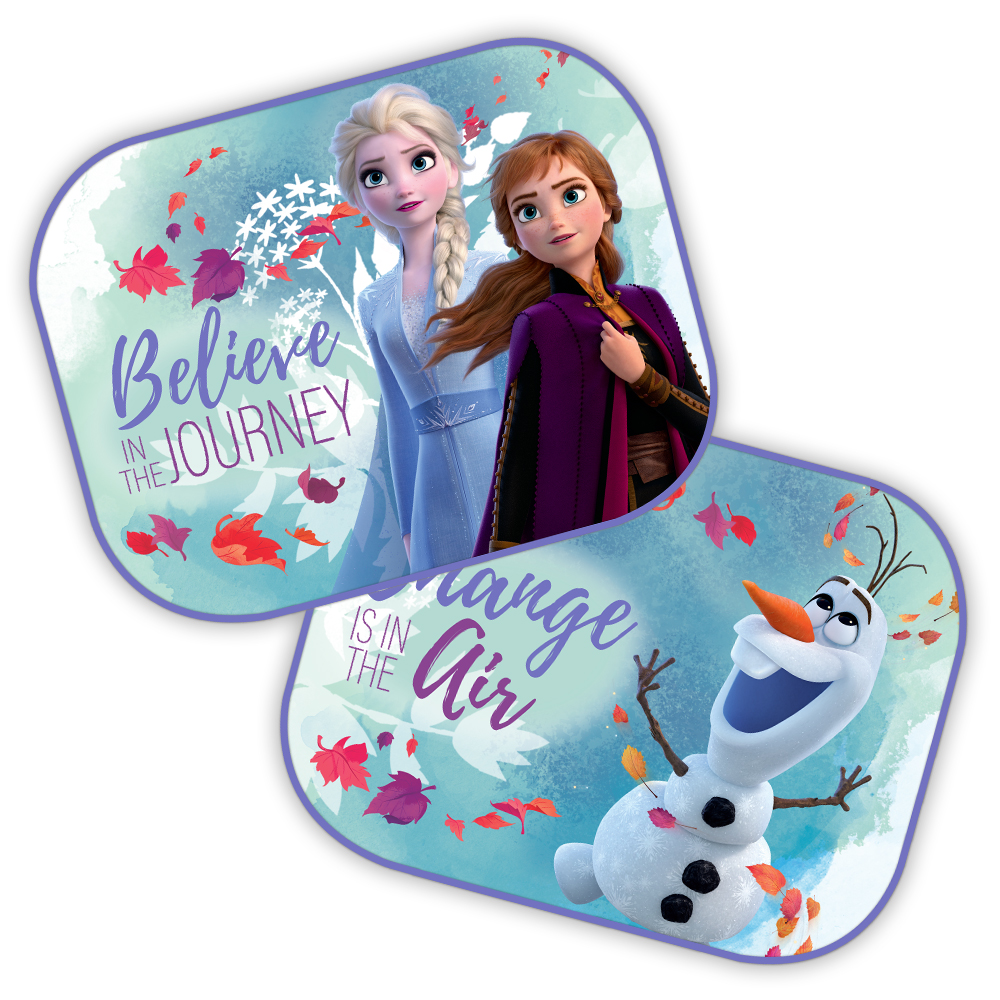 FROZEN II - Auto Sonnenschutz – 2er Set, UV-Schutz, Schattenspender, Disney