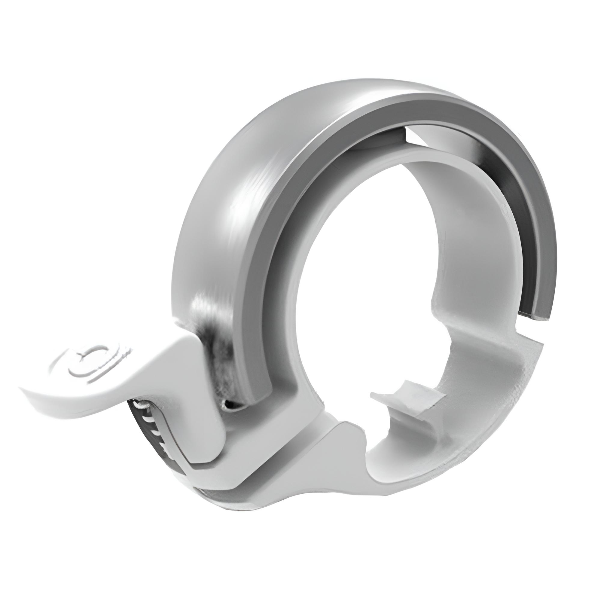 Knog Oi Classic Large Fahrradklingel weiß/silber, Ø 23,8 - 31,8 mm